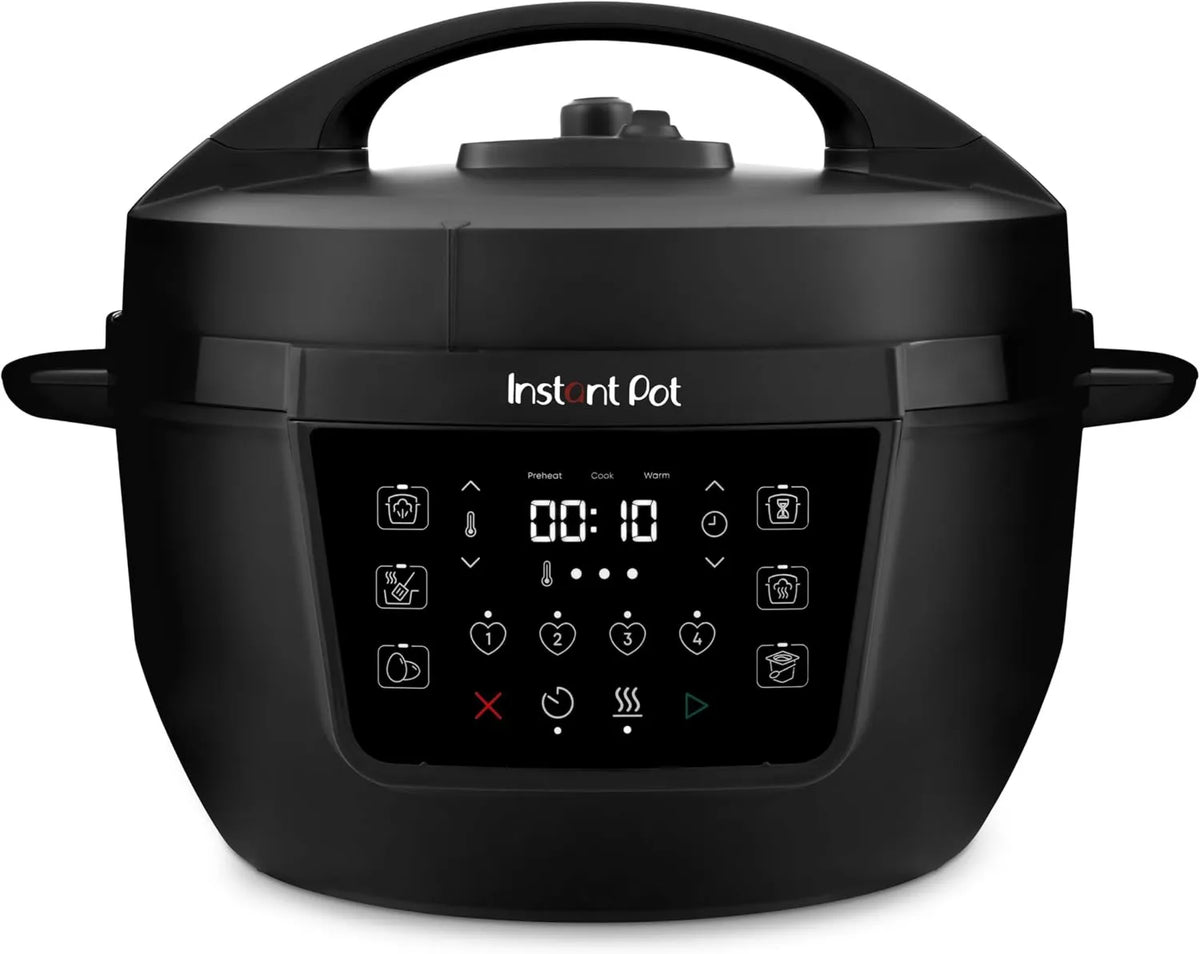 Instant Pot, Gotowanie naczynia XL, 7.1 l, para, czarna, parowarka i podgrzewacz płaski, 1 Smart kuchenka