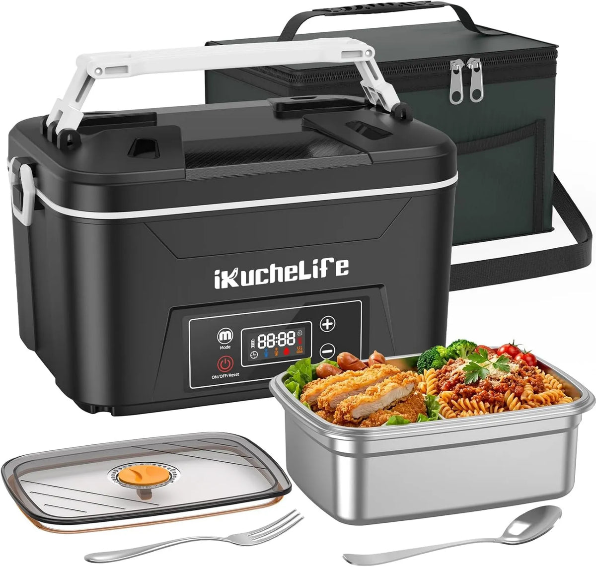 ikuchelife, aveBattle, 1, 2 l, 100 W, 2 strefy temperatur, stal nierdzewna, 5 tryby, funkcja ogrzewania, do recepcji samochodów Kuchnia, Gamelle