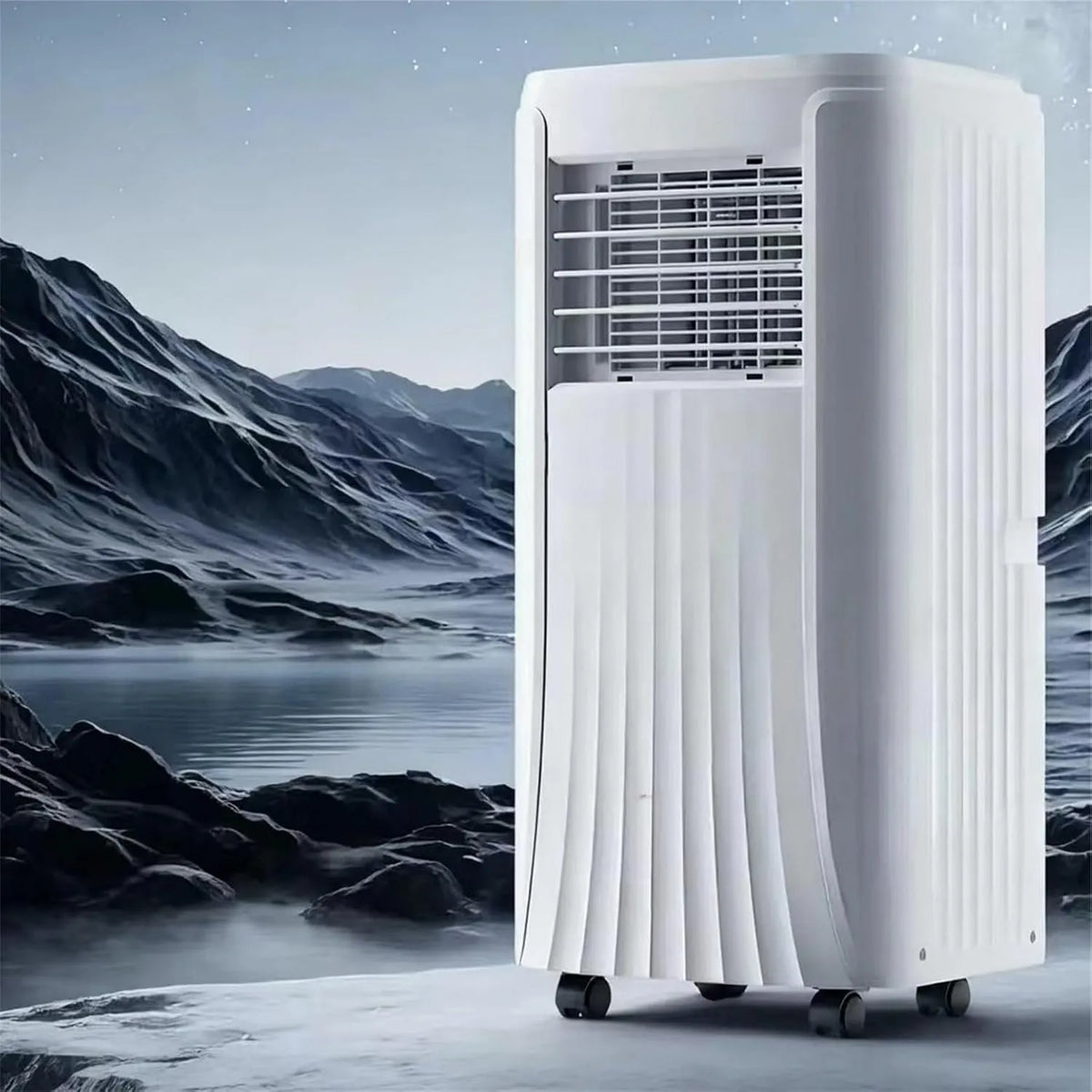 GYQSSD klimatyzator przenośny, Klimatyzator, Przenośny, minutnik, Cichy, Ultra- Cichy Jednostka, 300 Pi2, 2 prędkości, 24 H minutnik i zestaw do ucieczki dla systemu Windows