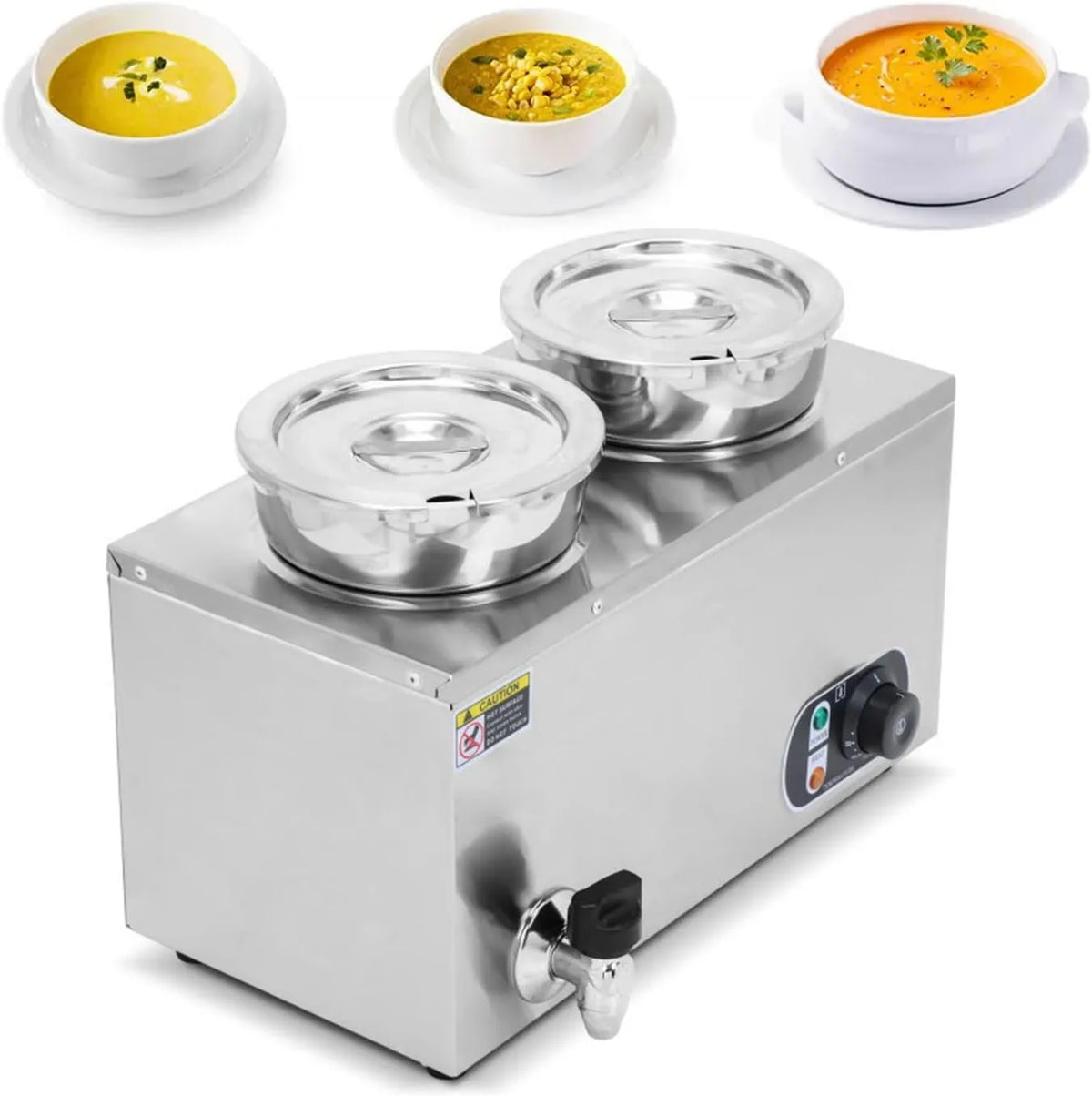 BDJSN, Gotowanie naczynia, 600 W, 30 do 85°C, para, profesjonalny, 2 strefy temperatury, spożywczy podgrzewacz 2 Zapiekanki, Mleko