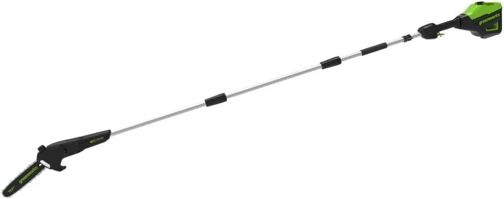 Greenworks pilarka łańcuchowa, 25 cm, 2,81 m, zasilanie akumulatorowe, praca automatyczna, akumulatorowa piła drążkowa, prędkość łańcucha 13 m/s