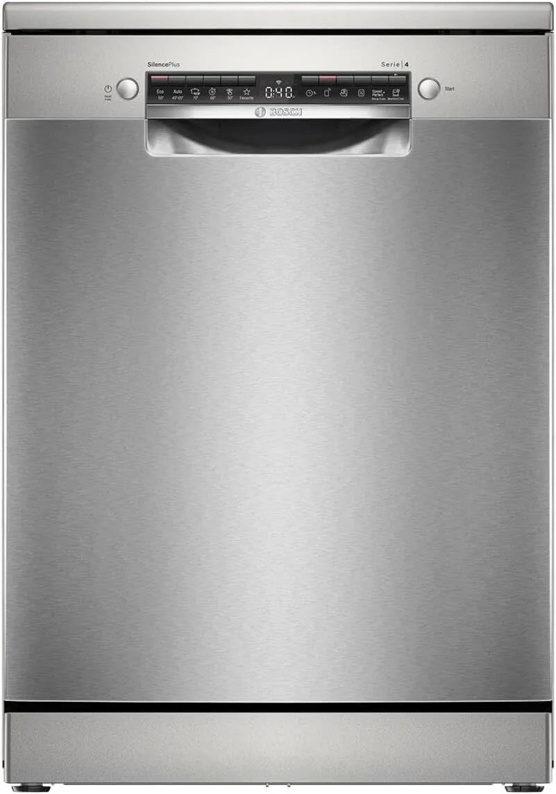 Bosch zmywarka, Serie 4 do naczyń SMS4EMI06E, 60 cm, stojąco-stojąca, stal nierdzewna, srebro