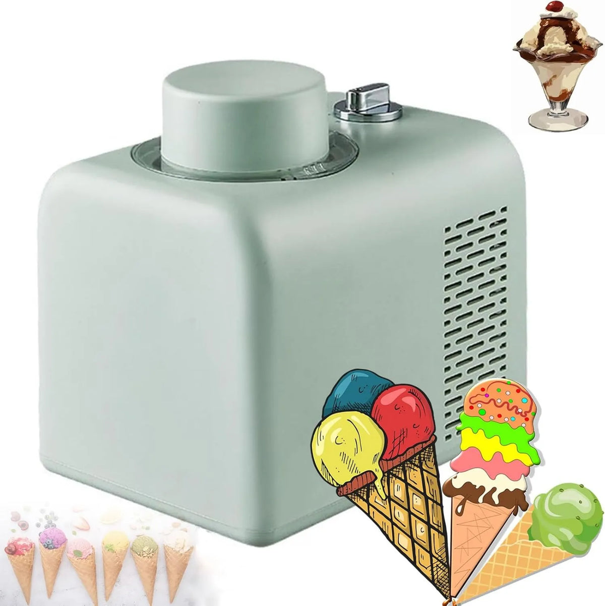 STWBHW, Maszyna deserowa, maszyna do hydrokrakingu, maszyna do kremu, kostkarka do lodu i sorbetu, 500 ML, demontowalna, 4 tryby