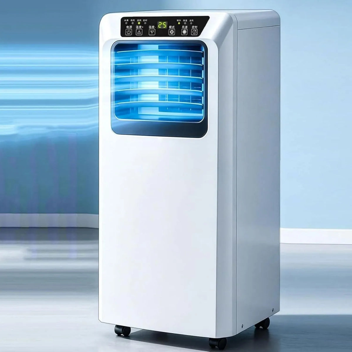 LGBBTI klimatyzator przenośny, Klimatyzator 9000btu, koła podróżne, licznik czasu, dekoracja pokoju dziennego, Odświeżanie 25 m²
