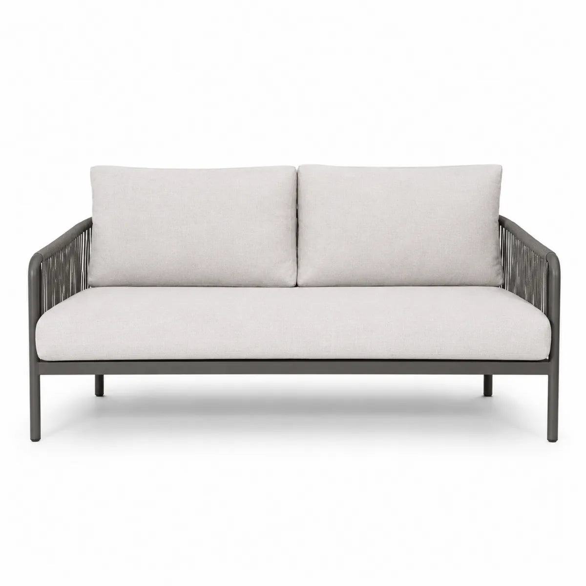 Sofa ogrodowa dwuosobowa aluminiowa z poduszkami z pianki poliuretanowej 150 cm