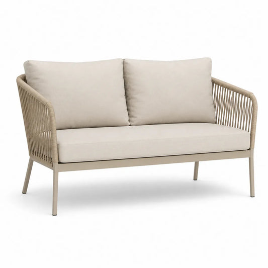Sofa dwuosobowa z aluminium i poliestru 120 cm