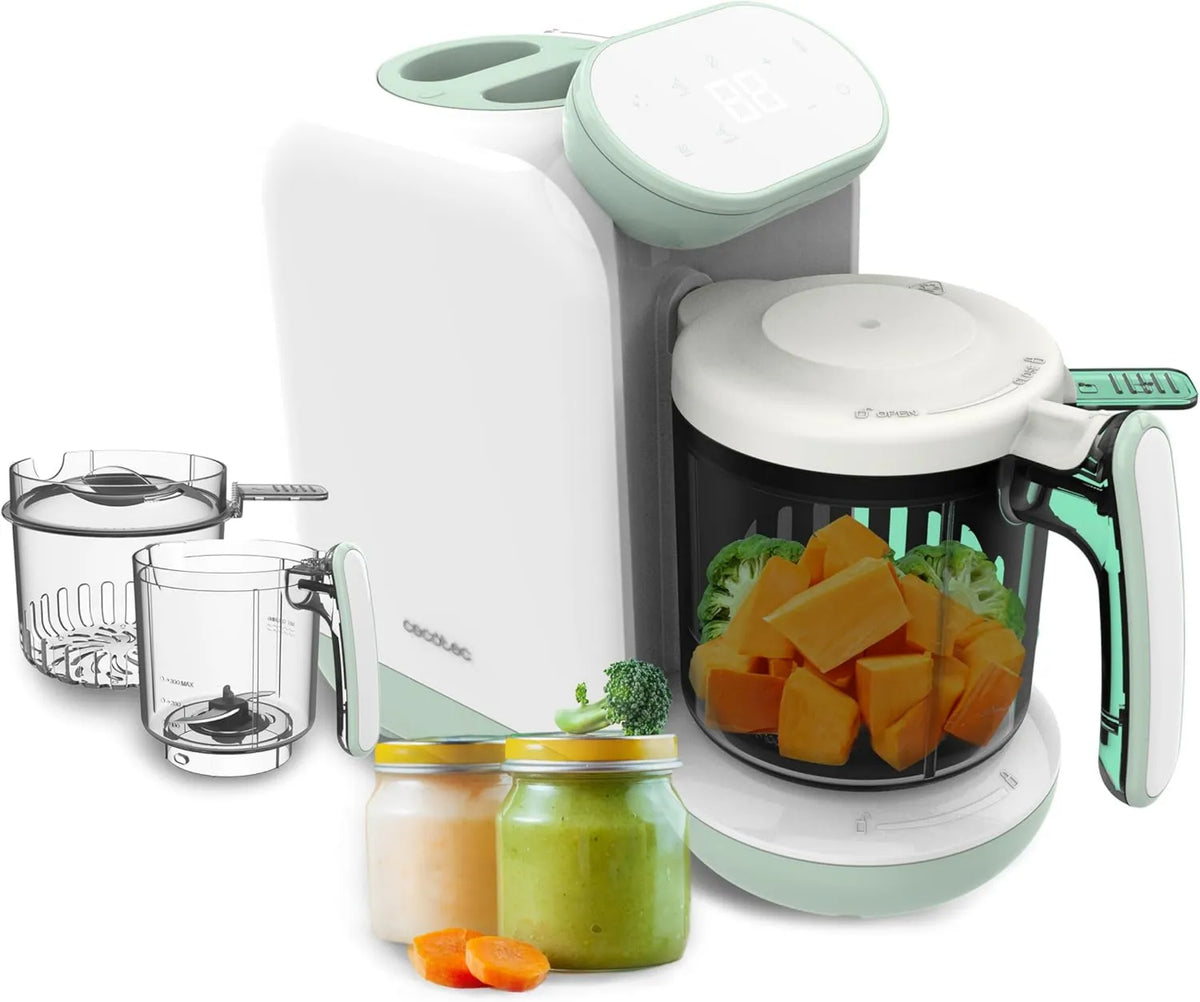 Cecotec robot kuchenny, Robot kuchenny dla dzieci, procesor żywności Nana BabyCare FoodProcessor. bąbelki, sterylizacja i podgrzewa butelki