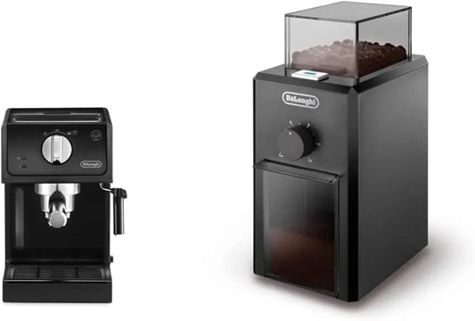 DELONGHI, Z 'Longhi ECP 31 Ekspresora maszyny, duży zbiornik, czarny, Filtr do 1 lub 2 kubki Espresso, Rozbijanie maszyny z cysterny o pojemności 120 g