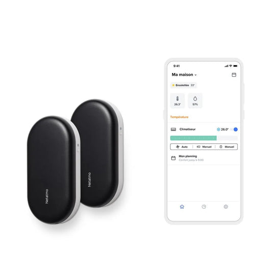 Netatmo, Google NBU- 2- NAC- UE klimatyzator, Google Assistant, Alexa i Siri, Pack 2 Inteligentne polecenia klimatyzacyjne, Klimatyzator podłączona NBU-2-NAC-EU