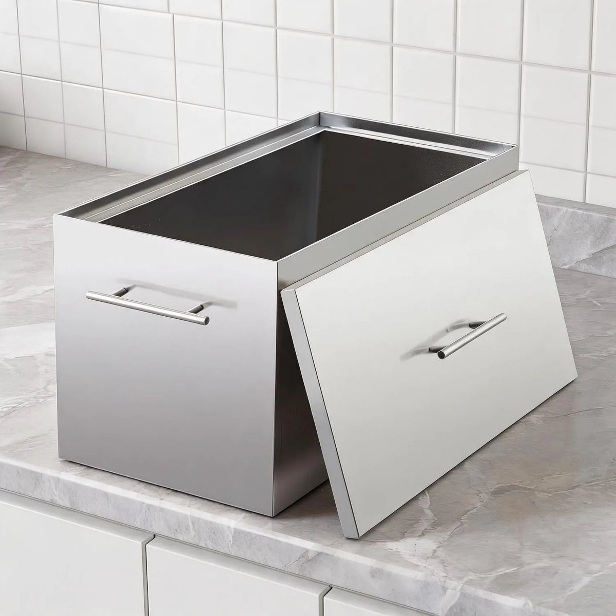 GarveeMore, Kran kuchenny 20.5x11.5x13inch, 15 l, grill, stal nierdzewna, klip do przechowywania i 2 grille, Duży doniczka 15 l z płaskim dołem