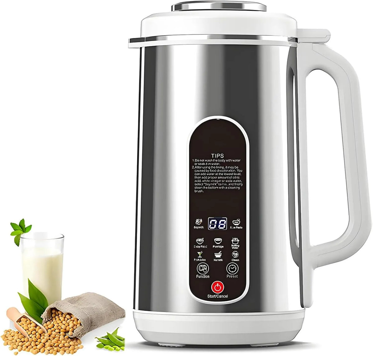 Generic blender kielichowy, 12- 24h Maszyna do mleka ciętego, Maszyna do mleka roślinnego i mleka orzechowego, 1.2 l, licznik, do mleka migdałowego domowej roboty coupe-12