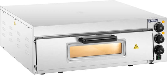 Royal Catering piec do pizzy, RCPO- 2000- 60-1, 60 cm, 230 V, licznik czasu, profesjonalny, catering, szkło, stal nierdzewna, skrzynka ze stali nierdzewnej, 350°C, Pizza Ø RCPO-2000-60-1