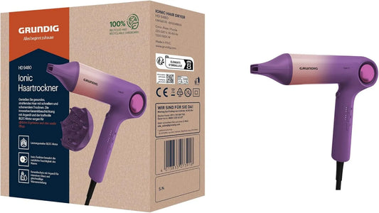 GRUNDIG suszarka do włosów, HD 9480 silnik, kabel, 1600 W, 1, 8 m, 3 poziomów