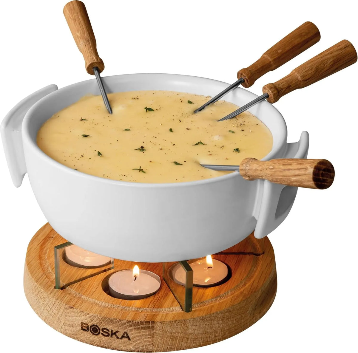 BOSKA, Mikrofalówka, 1, 6 l, biała, Aparat do fondue, 6 l Zawartość