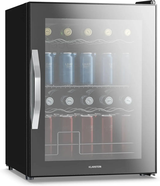 KLARSTEIN chłodziarka do napojów, Lodówka, 60 l, 0 do 13°C, zdejmowana, LED, Regulowana temperatura, Mini lodówka Napoje, Kompaktowy projekt