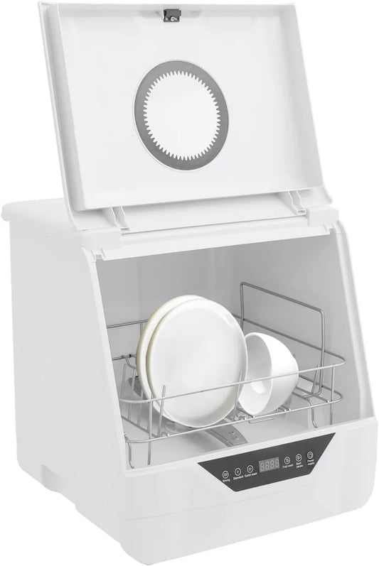 Zmywarka, 800 W, 49 min, 39 min, Mini zmywarka stołowa, głębokie czyszczenie 360°, intensywne/standardowe/szybkie/owoce