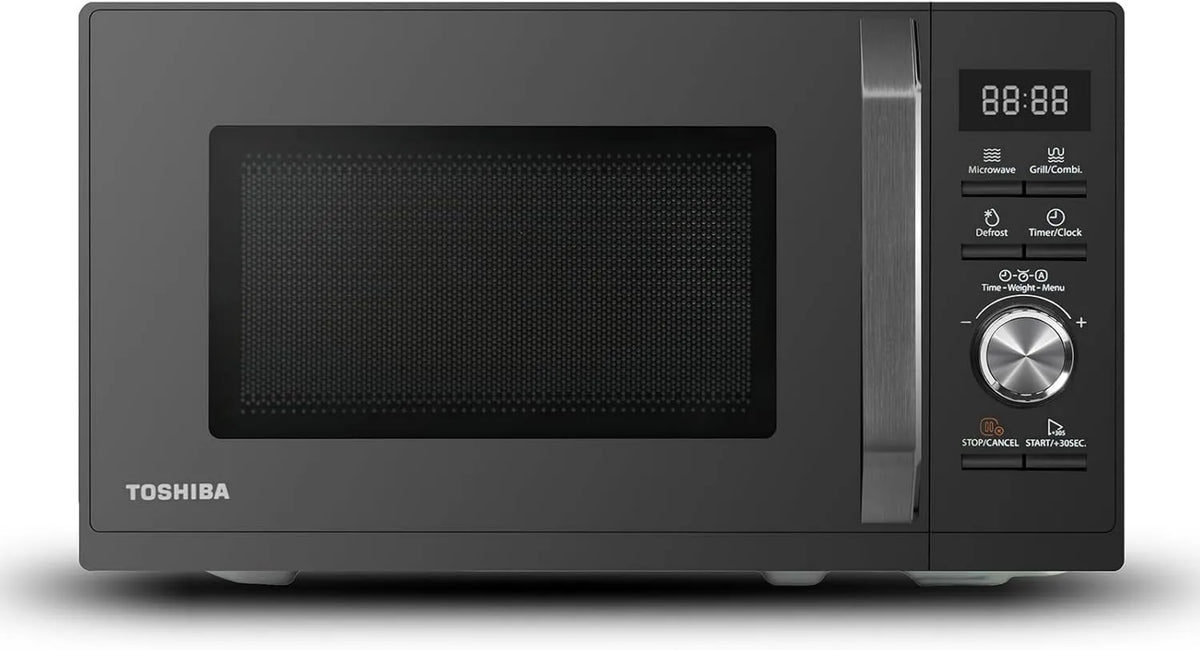 Toshiba, MW3-AG20PE Kuchenka mikrofalowa, 20 l, 8 programów, grill, rozmrażanie, mikrofalówka, czarny, 5 poziomów mocy, połączone, łatwe czyszczenie
