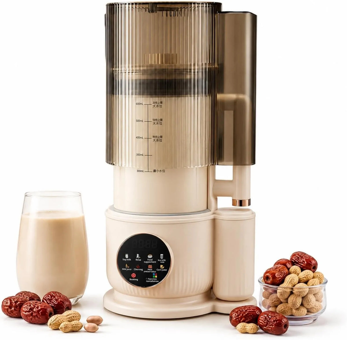 Générique blender kielichowy, 24H Maszyna do mleka, maszyny do mleka roślinnego i mleka orzechowego, 1, 5 l, cichy, do mleka sojowego