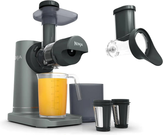 NINJA, JC152UK Press, 700 ml, 1.1 l, 3 w 1 prasie zimnej wyposażonej w plastry i śmigłowiec 700 ml dzbanek i 1, 1 l pojemnik na pulpę
