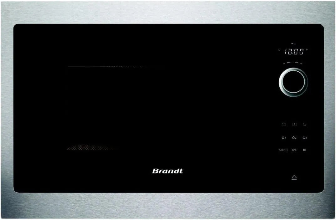 BRANDT, Kuchenka mikrofalowa BMS6115X, 26 l, 900 W, do zabudowy, stal nierdzewna, mikrofalówka
