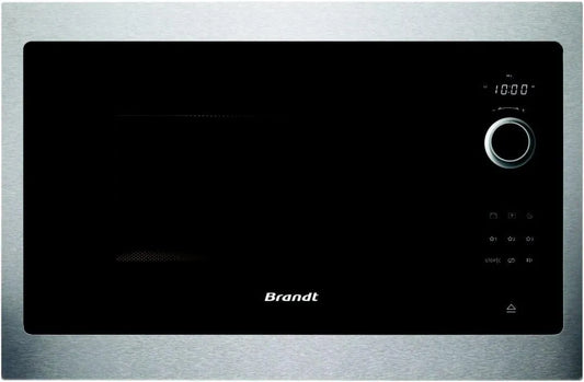 BRANDT, Kuchenka mikrofalowa BMS6115X, 26 l, 900 W, do zabudowy, stal nierdzewna, mikrofalówka