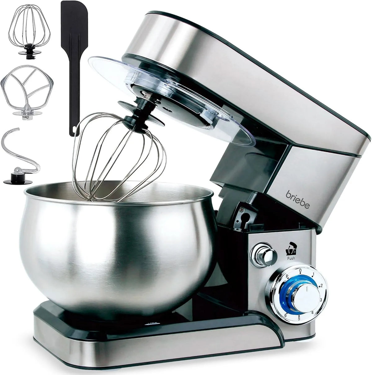 KM1114 robot kuchenny, 1800 W, briebe Mikser do ciasta 1800 W MAX, profesjonalny robot kuchenny, ruch orbitalny, łopatka do mieszania