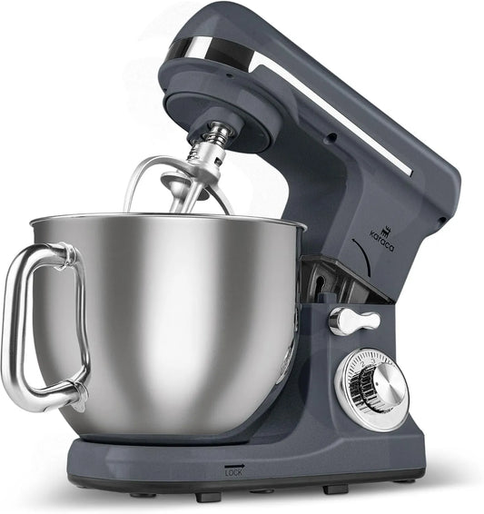 KARACA mikser planetarny, Robot, 5.7 l, 1400 W, odlewane żelazo, stal nierdzewna, 6 prędkości, szary, Kuchnia wielofunkcyjna 1400 W