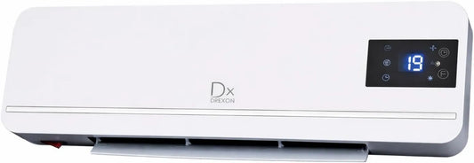 Drexon grzejnik elektryczny, Elektryczny grzejnik, 2000 W, instalacja ścienna, termostat cyfrowy, dioda LED