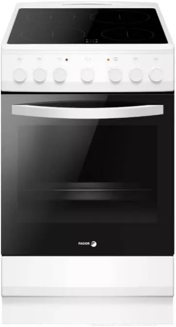 Fagor Commercial piekarnik do zabudowy, Kuchnia z piekarnikiem FACV103B-1, 4 pola grzewcze, 6000 W, biały, kuchenka ceramiczna 4 Światła 6000 w biały - FACV103B-1