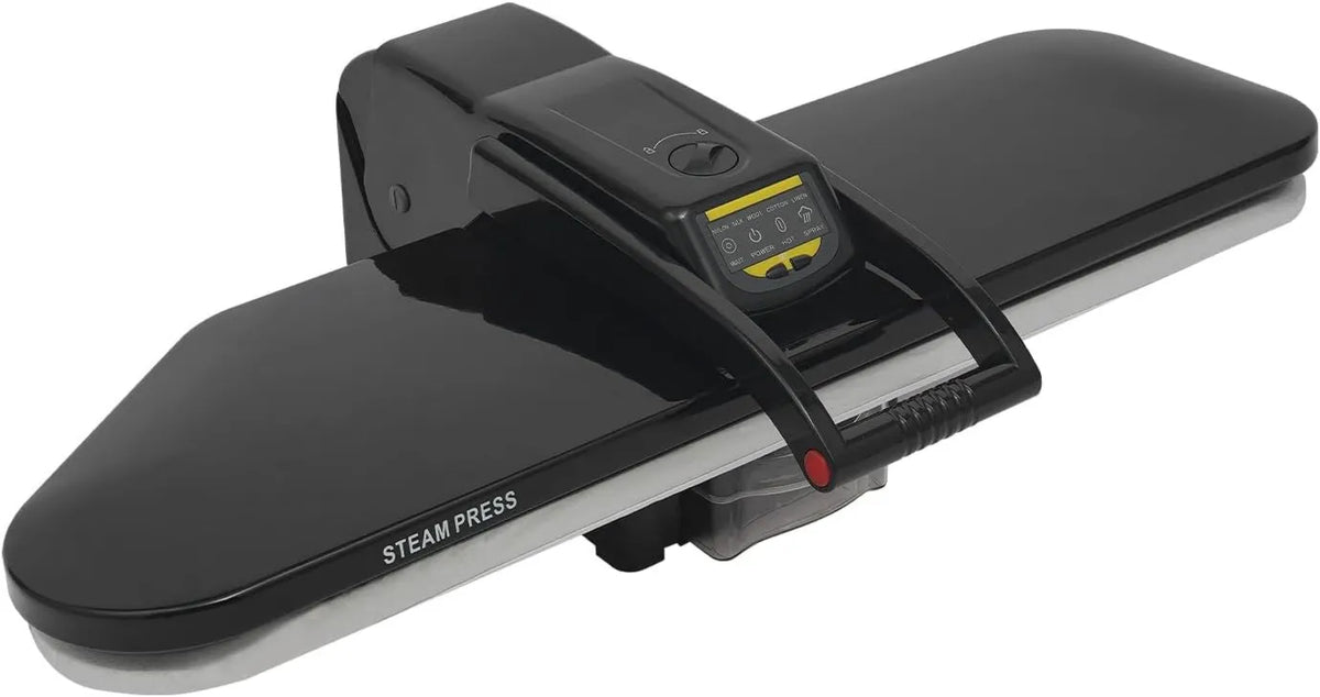 Duoruameng, Prasa, prasa do prasowania parowego, 91 cm, 1600 W, 5 programów, 90 do 200°C, wyświetlacz LCD, czarny