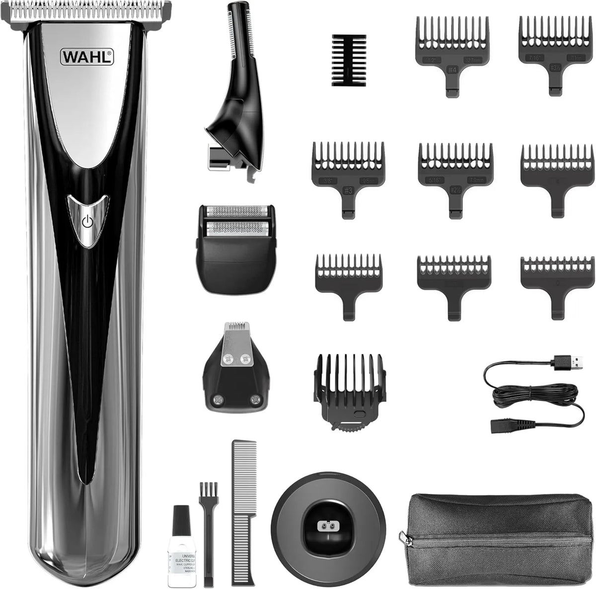 Wahl, twarz i ciało, głowa, Elite Groom wielofunkcyjna kosiarka dla mężczyzn