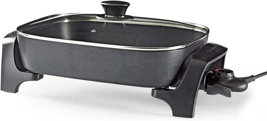 NEDIS, Naczynie do gotowania, 40 cm, 7, 0 l, 2200 W, FCSP110EBK40, 2 strefy temperatur, czarny