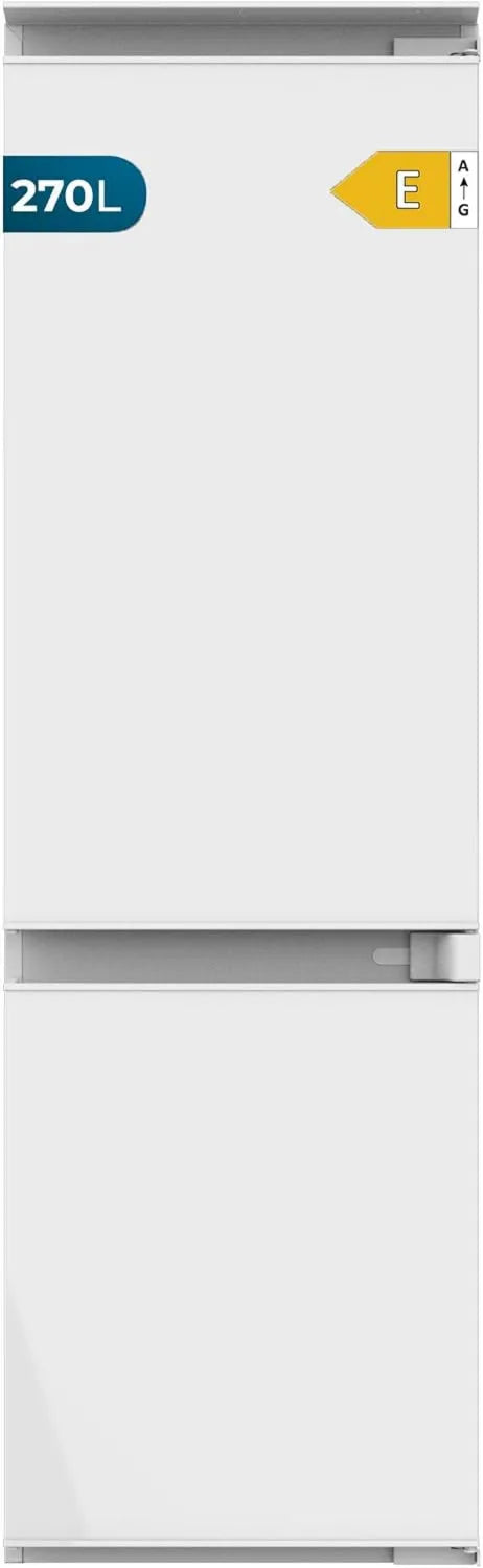 Cecotec DF 270 lodówka, 54 cm, Bolero CoolMarket Combi BI-S E lodówka kombinowana, drzwi przesuwne, pojemnik na owoce i warzywa