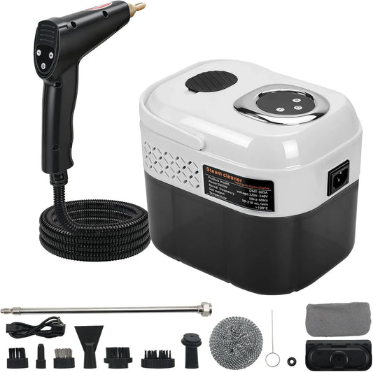 LMYSUFI myjka parowa, Elektryczny grzejnik, 2500 W, 15 s czyszczący, przenośny, para, para przenośna 2500 W Wysokie ciśnienie 1700 ML czyszczarka parowa