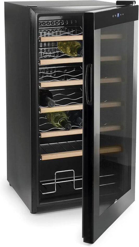 LACOR chłodziarka do wina, Winiarnia elektryczna, 18 butelek, 5 do 18°C, szafka na wino, czarny, 85 W, 69239, 5 oC - 18 oC 18oC