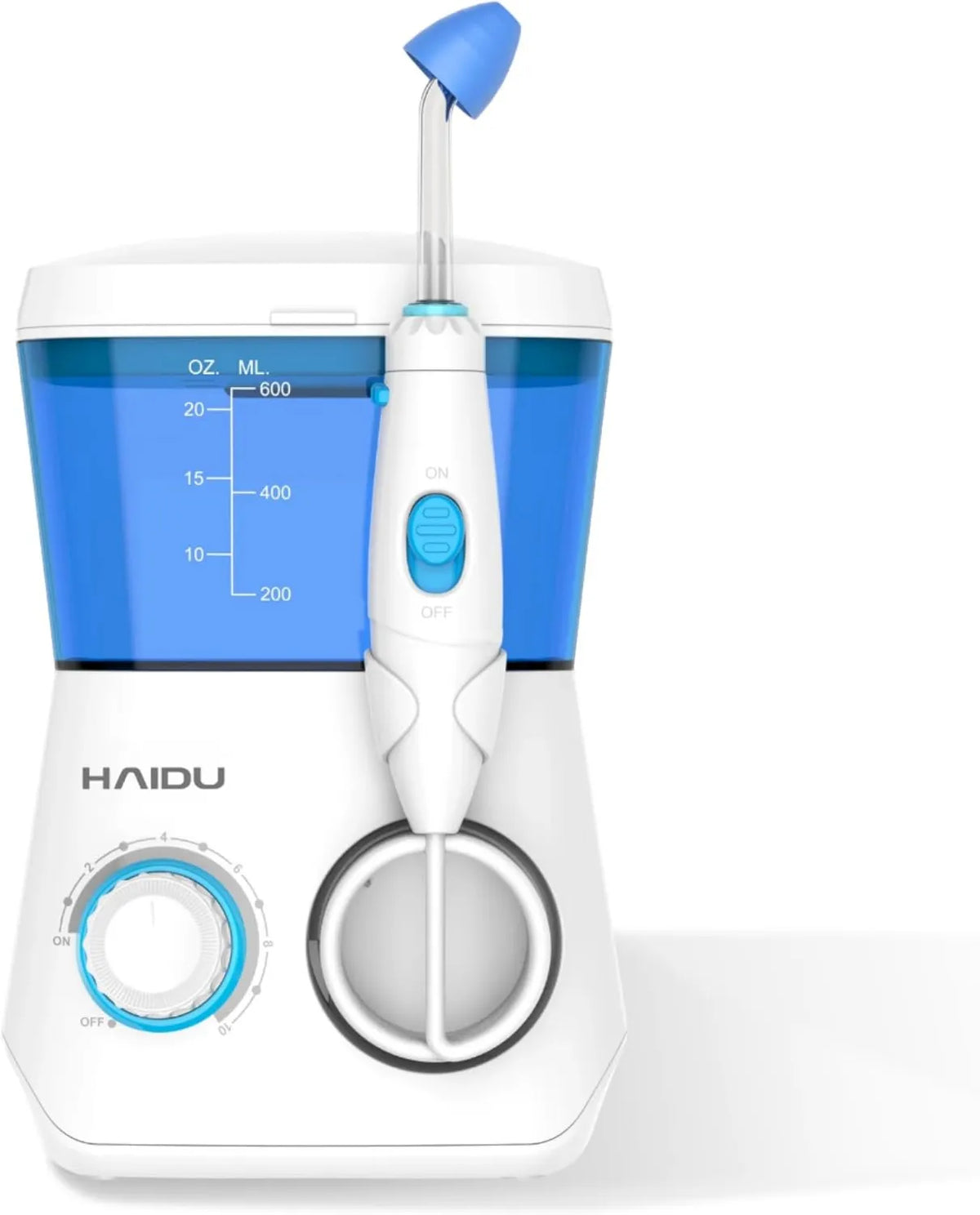 HAIDU, Pro Pralka elektryczna, 4 Porady i zbiornik 600 ml, Nawadnianie nosa z wodą opryskiwanie, Natural Nose Ulgi świeca, alergie i